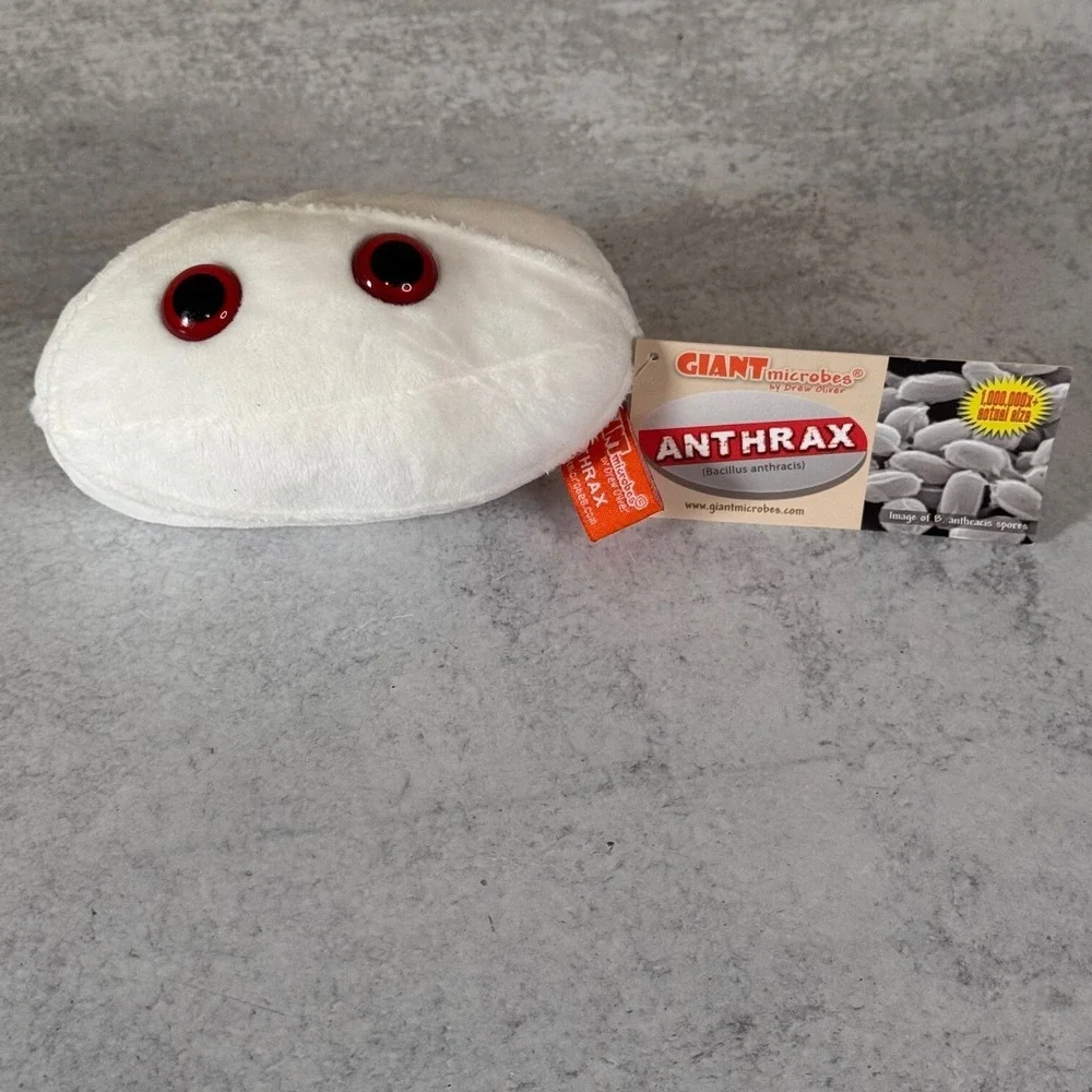 GIANT MICROBES-ANTHRAX-Stuffed Plush Bacteria Bio Hazard Weapon Micro Biology